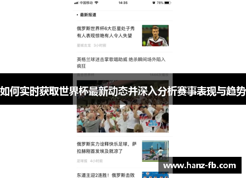 如何实时获取世界杯最新动态并深入分析赛事表现与趋势